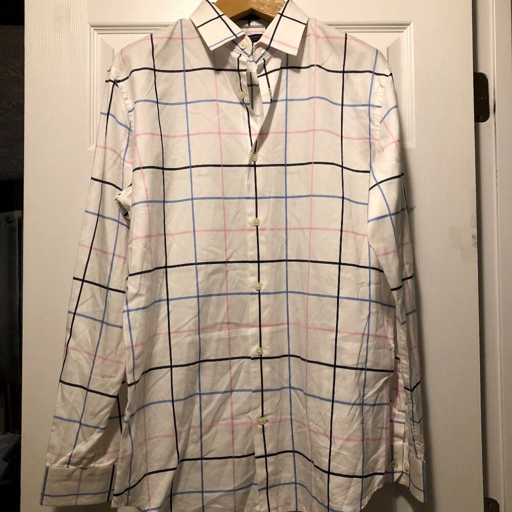 banana Republic men's white cotton casual shirt  size: L